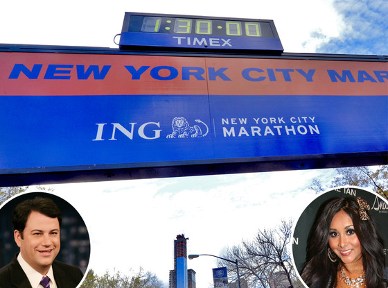 New York Marathon Sign, Jimmy Kimmel, Snooki New York Marathon Sign, Jimmy Kimmel, Snooki